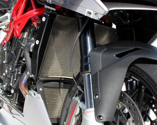 Motocorse Titanium Water Radiator & Oil Cooler Guards For MV Agusta F4 2010+ / Brutale / Rush 1000